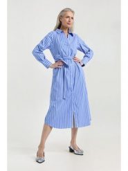 Josephine & Co Sukienka "Julio" w kolorze niebiesko-białym rozmiar: 42. Niebieskie sukienki damskie Josephine & Co, bez wzorów, z tkaniny, bez ramiączek. Za 282.99 zł.