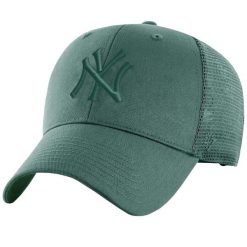Czapka z daszkiem dla dorosłych 47 MLB New York Yankees Branson Cap. Zielone czapki z daszkiem damskie 47 Brand, bez wzorów, z bawełny. Za 99.99 zł.