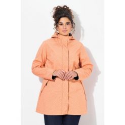 Damskie Długa kurtka softshell wodoodporna wzór z kroplami deszczu kaptur. Brązowe kurtki damskie Ulla Popken, plus size, bez wzorów, z elastanu, bez kaptura. Za 584.99 zł.