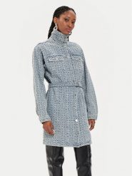 Gestuz Sukienka jeansowa Nila 10908695 Niebieski Relaxed Fit. Niebieskie sukienki damskie Gestuz, bez wzorów, z bawełny, bez ramiączek. Za 1,339.00 zł.