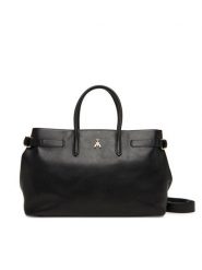 Patrizia Pepe Torebka 8B0270 L162 K103 Czarny. Czarne shopper bag Patrizia Pepe, bez wzorów, ze skóry, bez dodatków. Za 1,999.00 zł.