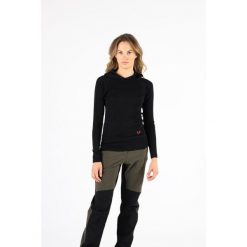 Sonatra - Koszulka z kapturem 100% wełna merino (195 g/m²). Czarne koszulki damskie WOOLONA, m, bez wzorów, z wełny, bez kołnierzyka, bez ramiączek. W wyprzedaży za 324.00 zł.
