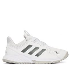 Buty halowe adidas. Białe obuwie sportowe casual damskie Adidas. Za 339.99 zł.