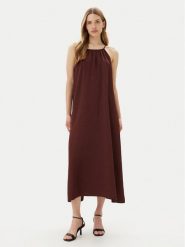 ViCOLO Sukienka letnia Abito TD0757 Brązowy Regular Fit. Brązowe sukienki damskie ViCOLO, bez wzorów, z wiskozy, bez ramiączek. Za 349.99 zł.