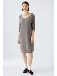 Oui Dzianinowa sukienka w kolorze szarobrązowym rozmiar: 40. Brązowe sukienki damskie Oui, bez wzorów, z dzianiny, bez ramiączek. Za 136.13 zł.