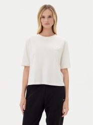 Guess T-Shirt V4BI21 I3Z14 Écru Relaxed Fit. T-shirty damskie Guess, xl, z aplikacjami, z bawełny, bez kołnierzyka. Za 109.99 zł.