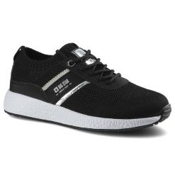 Czarne Sneakersy Big Star Damskie Półbuty Lekkie. Czarne obuwie sportowe damskie Big Star, na wiosnę, z materiału, bez zapięcia. Za 139.00 zł.