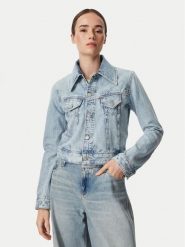 BOSS Kurtka jeansowa 50564451 Niebieski jasny Regular Fit. Niebieskie kurtki damskie Boss, xl, bez wzorów, z bawełny, bez kaptura. Za 849.99 zł.