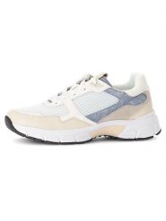 Gabor Skórzane sneakersy w kolorze beżowo-błękitno-białym rozmiar: 38. Białe obuwie sportowe damskie Gabor, bez zapięcia. Za 233.33 zł.