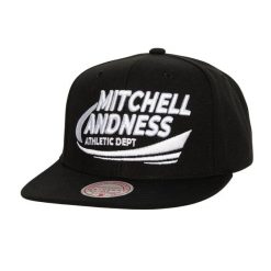 Czapka snapback Mitchell & Ness Branded Power Swipe. Czarne czapki z daszkiem damskie Mitchell & Ness, bez wzorów. Za 197.00 zł.