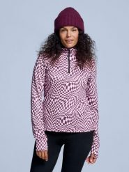 Bluza narciarska - Damska - Cabin Life - Bordeaux. Czerwone bluzy damskie POEDERBAAS, xs, bez wzorów, z elastanu, bez kaptura. Za 242.82 zł.