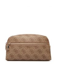 Guess Kosmetyczka PW7564 P6273 Beżowy ciemny. Brązowe kosmetyczki damskie Guess, z aplikacjami, ze skóry. Za 269.99 zł.