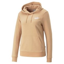 Bluza dresowa damska Puma ESS+ EMBROIDERY. Brązowe bluzy damskie Puma, m, bez wzorów, z dresówki, bez kaptura. Za 352.00 zł.