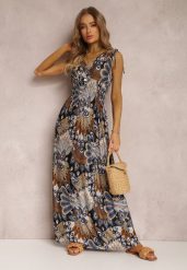 Czarna Sukienka Sallaza. Czarne sukienki damskie Renee, bez wzorów, boho, bez ramiączek. W wyprzedaży za 47.99 zł.