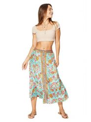 Aller Simplement Spódnica w kolorze błękitno-pomarańczowym rozmiar: 38/40. Niebieskie spódnice damskie Aller Simplement, bez wzorów, klasyczne, maxi. Za 56.99 zł.