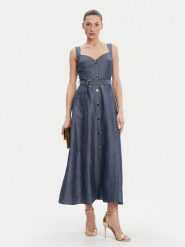 Liu Jo Sukienka letnia WA5312 T4818 Niebieski Regular Fit. Niebieskie sukienki damskie Liu Jo, bez wzorów, z syntetyku, bez ramiączek. Za 1,069.00 zł.