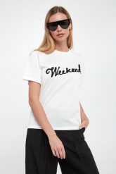 T-shirt damski Olga WEEKEND MAX MARA. T-shirty damskie Weekend Max Mara, l, bez wzorów, bez kołnierzyka. W wyprzedaży za 423.20 zł.