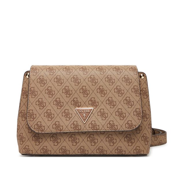 Torebka Guess. Brązowe listonoszki damskie Guess, z aplikacjami, bez dodatków. Za 359.99 zł.