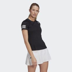 Koszulka damska Adidas Club Tennis sportowa czarna. Białe koszulki sportowe damskie Adidas, xs, bez wzorów, bez ramiączek, na fitness i siłownię. Za 102.00 zł.