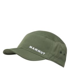 Czapka Mammut Lhasa Dorośli. Zielone czapki z daszkiem damskie Mammut, z aplikacjami, z materiału. Za 216.99 zł.