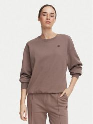 Calvin Klein Jeans Bluza Monogram LV047F223G Beżowy ciemny Regular Fit. Brązowe bluzy damskie Calvin Klein Jeans, l, bez wzorów, z bawełny, bez kaptura. Za 369.99 zł.