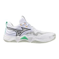 Buty halowe Mizuno Wave Momentum Elite. Białe obuwie sportowe damskie Mizuno, bez zapięcia, do biegania, mizuno wave. Za 742.95 zł.