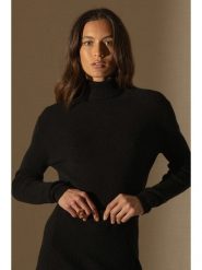 Perfect Cashmere Kaszmirowy golf "Elly" w kolorze czarnym rozmiar: XL. Czarne golfy damskie Perfect Cashmere, xl, bez wzorów, z kaszmiru, bez ramiączek. Za 478.99 zł.