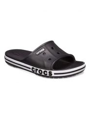 Crocs Klapki w kolorze czarnym rozmiar: 42/43. Czarne klapki damskie Crocs, bez wzorów, z otwartym noskiem, bez obcasa, bez zapięcia. Za 97.45 zł.