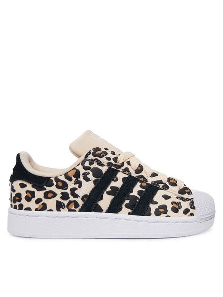Adidas Sneakersy Superstar II KK2116 Beżowy. Brązowe buty sportowe dziewczęce Adidas, ze skóry, bez zapięcia. Za 299.99 zł.