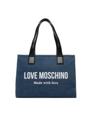 LOVE MOSCHINO Torebka JC4056PP1OLG170A Niebieski. Niebieskie torebki klasyczne damskie Love Moschino, z materiału, bez dodatków. Za 879.99 zł.