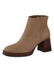 Paul Green Skórzane botki w kolorze jasnobrązowym rozmiar: 40,5. Brązowe botki damskie Paul Green, eleganckie, z okrągłym noskiem, bez obcasa, bez zapięcia. Za 347.99 zł.