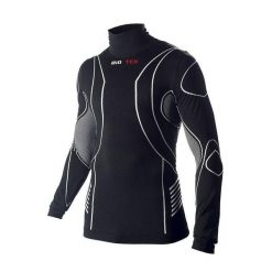 Kamizelka z golfem Biotex bioflex warm compression. Czarne golfy damskie BIOTEX, bez wzorów, bez ramiączek. Za 367.00 zł.