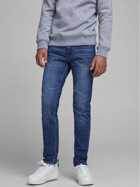Jack & Jones Junior Jeansy Glenn 12181893 Niebieski Slim Fit. Niebieskie jeansy chłopięce Jack & Jones Junior, z bawełny. Za 99.99 zł.