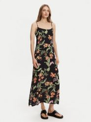 Roxy Sukienka letnia ERJWD03885 Czarny Regular Fit. Czarne sukienki damskie Roxy, bez wzorów, z wiskozy, bez ramiączek. Za 209.99 zł.