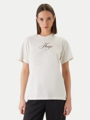 HUGO T-Shirt Vintage 50560566 Écru Regular Fit. T-shirty damskie Hugo, m, bez wzorów, z bawełny, bez kołnierzyka. Za 319.99 zł.