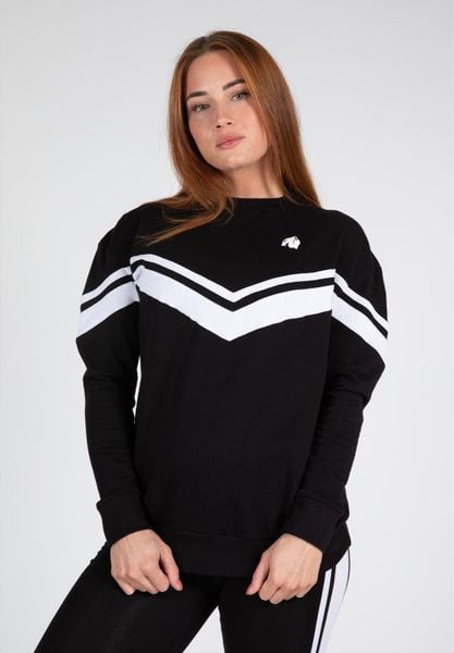 Hailey Duża bluza - Czarny. Czarne bluzy damskie GORILLA WEAR, m, bez wzorów, z bawełny, bez kaptura. Za 305.00 zł.