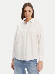 Guess Koszula W5GH42 WGWS0 Biały Comfort Fit. Białe koszule damskie Guess, s, z aplikacjami, z bawełny, bez kołnierzyka, bez ramiączek. Za 299.99 zł.
