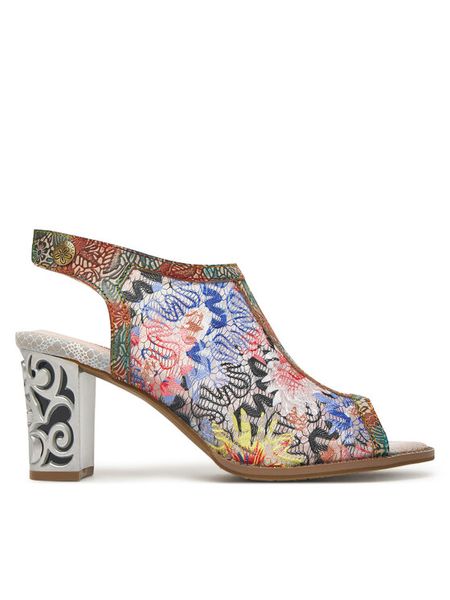 Laura Vita Sandały Ledao 20 Kolorowy. Sandały damskie LAURA VITA, bez wzorów, ze skóry, bez obcasa, na słupku, bez zapięcia. Za 399.99 zł.