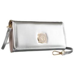 Elegancka mini torebka-kopertówka w srebrnym kolorze - Rovicky. Szare torebki klasyczne damskie ROVICKY, ze skóry ekologicznej, bez dodatków. Za 33.99 zł.
