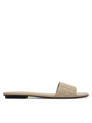 Calvin Klein Klapki Org Flat Sndl One Bar Lth Aop HW0HW02857 Beżowy. Brązowe klapki damskie Calvin Klein, bez wzorów, ze skóry, bez obcasa, bez zapięcia. Za 409.99 zł.