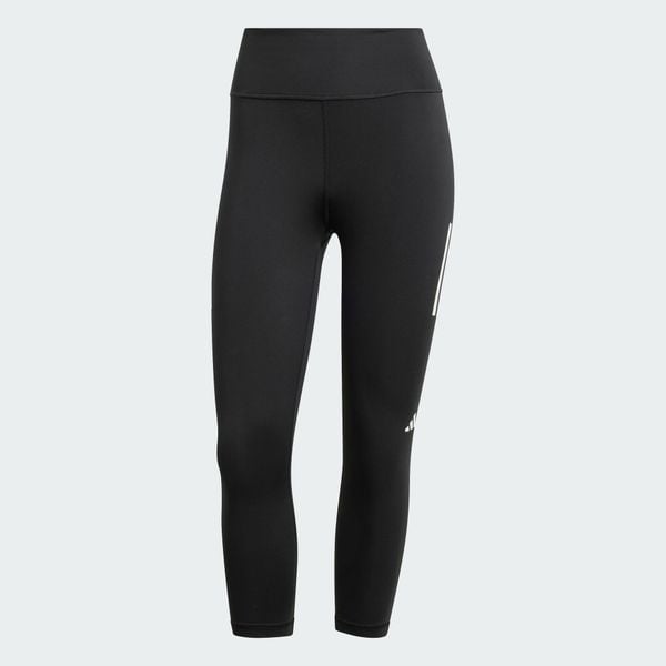 Legginsy Own the Run 3/4. Czarne legginsy damskie Adidas, xs, bez wzorów, z elastanu. Za 257.20 zł.