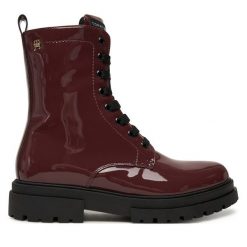 Trapery Tommy Hilfiger. Czerwone trapery damskie Tommy Hilfiger, bez zapięcia. Za 419.99 zł.
