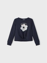 NAME IT Bluza 13219611 Granatowy Regular Fit. Niebieskie bluzy dziewczęce Name it, bez wzorów, z syntetyku, bez ramiączek, bez kaptura. Za 89.99 zł.