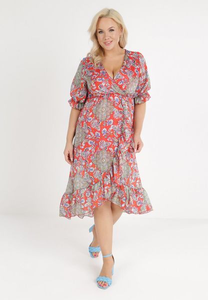 Czerwona Sukienka Darorgon. Czerwone sukienki damskie Born2be, z aplikacjami, boho, bez ramiączek. Za 139.99 zł.