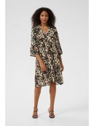 Kaffe Sukienka w kolorze brązowo-beżowym rozmiar: 42. Brązowe sukienki damskie Kaffe, bez wzorów, z wiskozy, bez ramiączek. Za 126.99 zł.