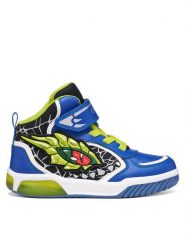 Geox Sneakersy J Inek Boy J669CA 01458 C4344 D Niebieski. Niebieskie buty sportowe chłopięce Geox, ze skóry, bez zapięcia. Za 339.99 zł.