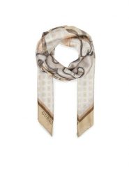 Guess Chusta AW5491 POL03 Beżowy. Brązowe chusty damskie Guess, z aplikacjami, z poliesteru. Za 219.99 zł.