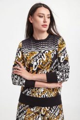 Bluza dresowa damska VERSACE JEANS COUTURE. Bluzy damskie Versace Jeans Couture, m, bez wzorów, z dresówki, bez kaptura. W wyprzedaży za 1,013.67 zł.