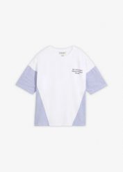 T-shirt oversize z mieszanki bawełny. Białe t-shirty damskie bonprix, bez wzorów, z bawełny, bez kołnierzyka. Za 74.99 zł.