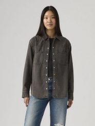 Levi's Koszula "Teodora" w kolorze szarym rozmiar: XS. Szare koszule damskie Levi's, s, bez wzorów, z bawełny, bez kołnierzyka, bez ramiączek. Za 174.95 zł.